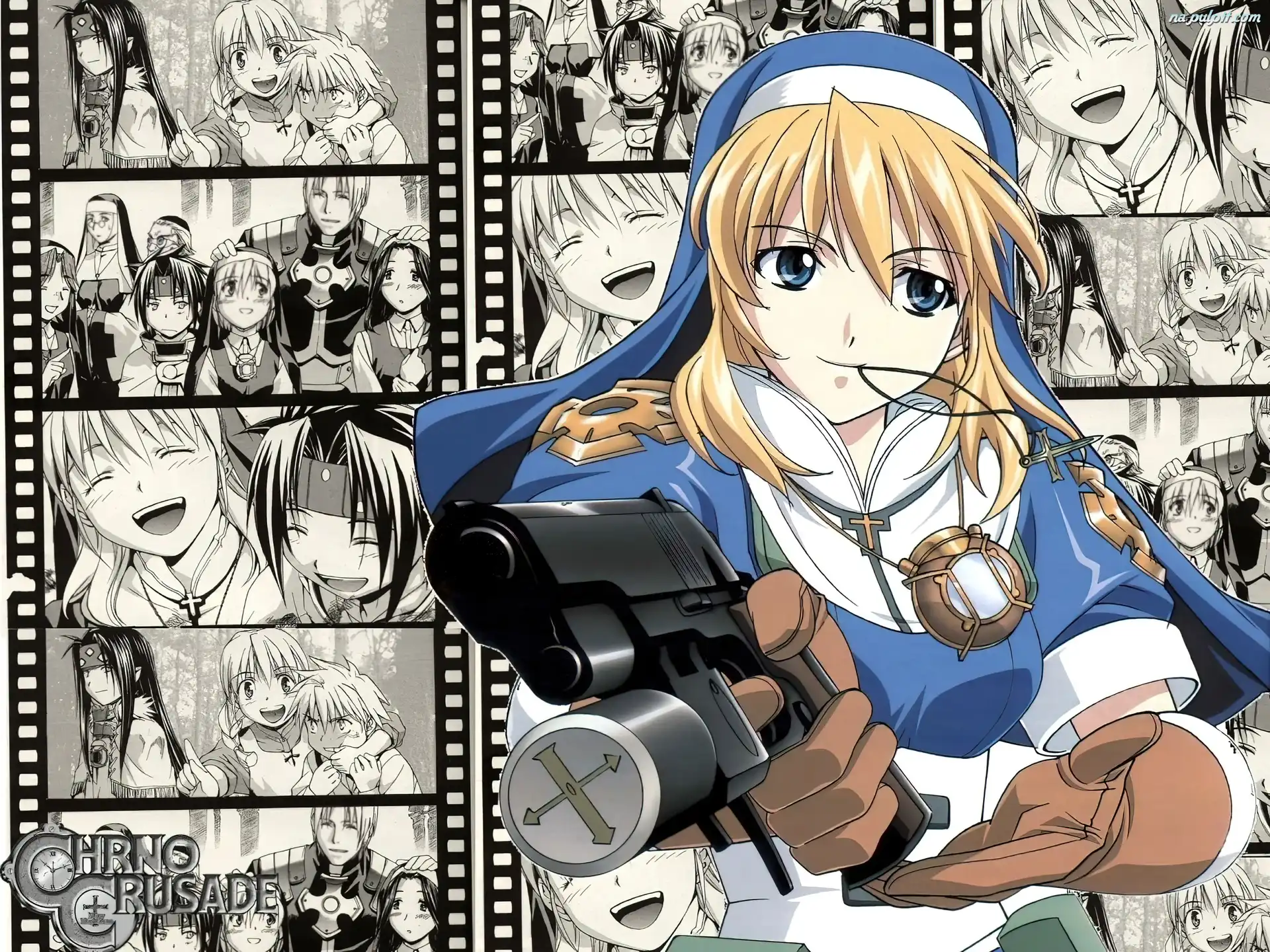 pistolet, klisza, Chrono Crusade, siostra